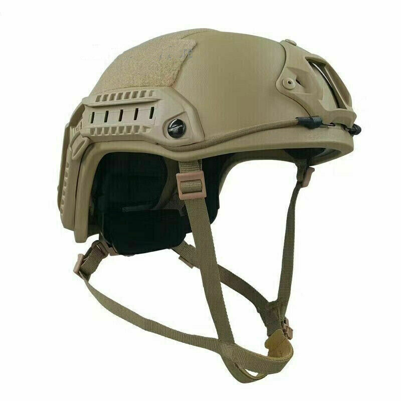 US STOCK FAST NIJ IIIA Ballistic Helmet UHMW-PE Bulletproof Khaki Military M/L