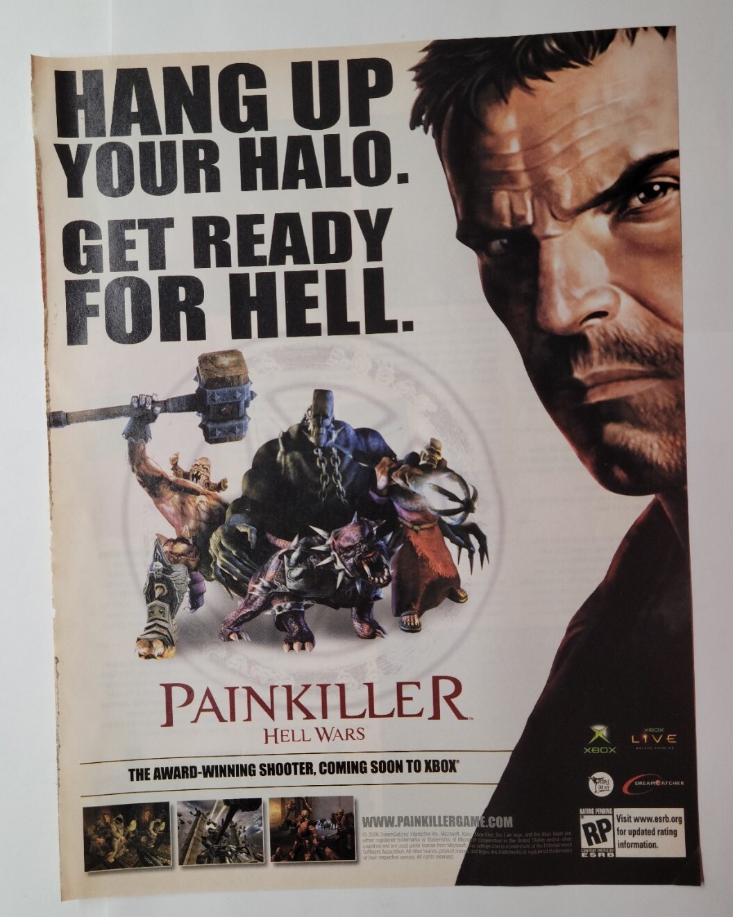Painkiller: Hell Wars Xbox PC 2006 Video Game Magazine Print Ad