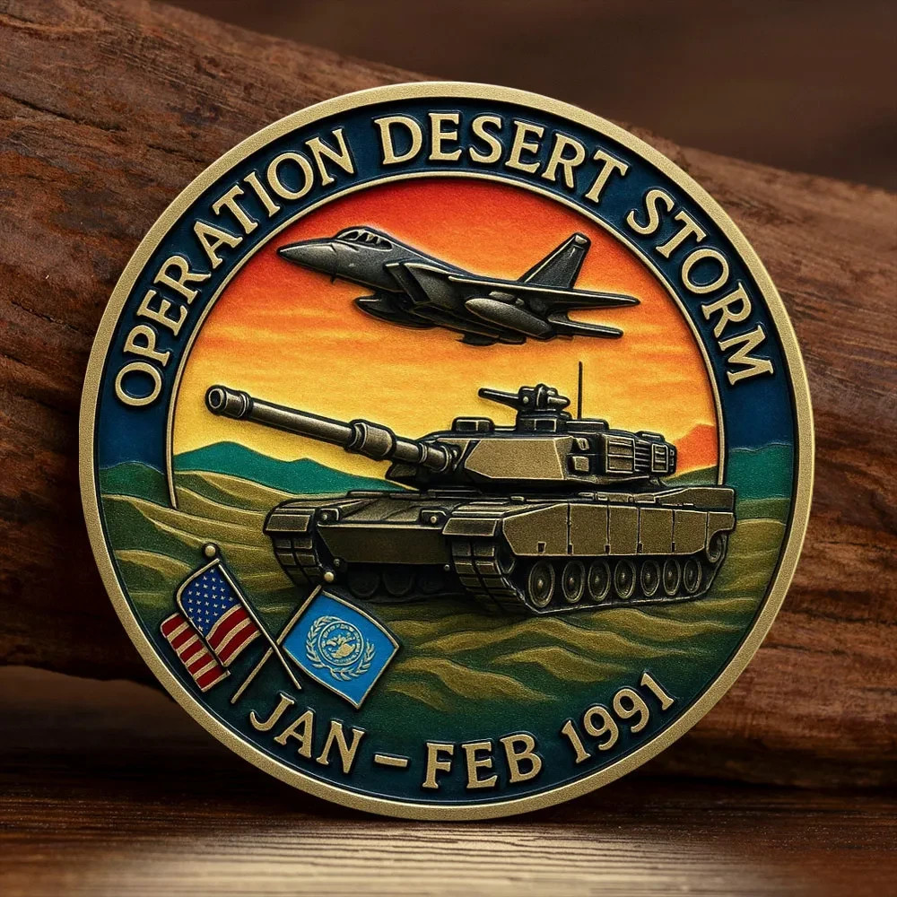Gulf War Operation Desert Storm Challenge Coin Military Veteran Gifts