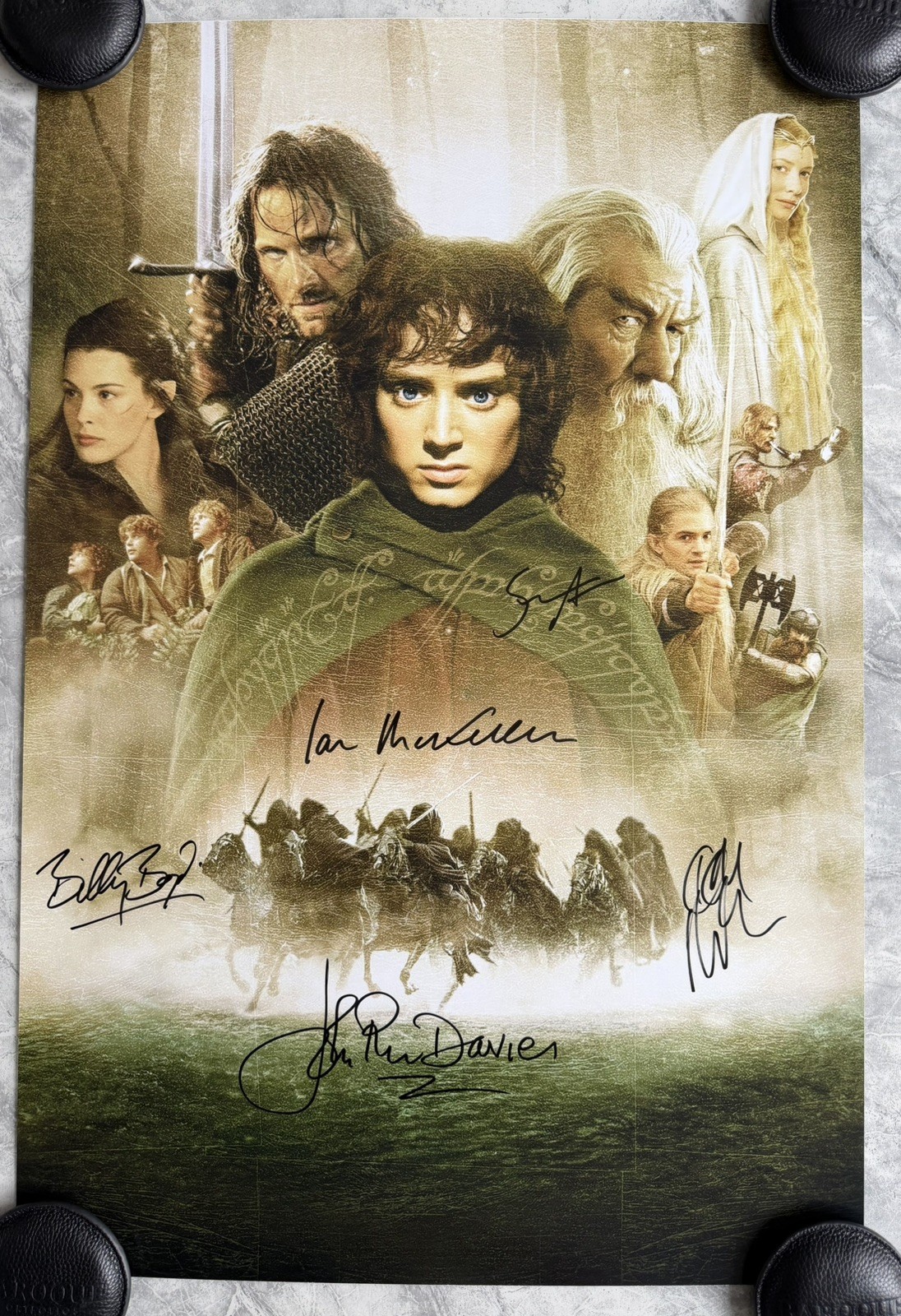 McKellen And Cast Signed The Lord Of The Rings 20x30” Poster With Authentication
