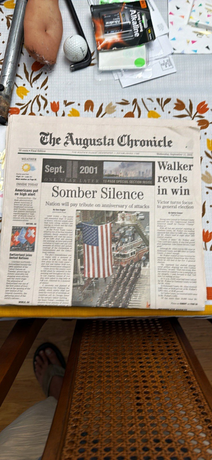 The Augusta Chronicle Newspaper Sept 11, 2002 \