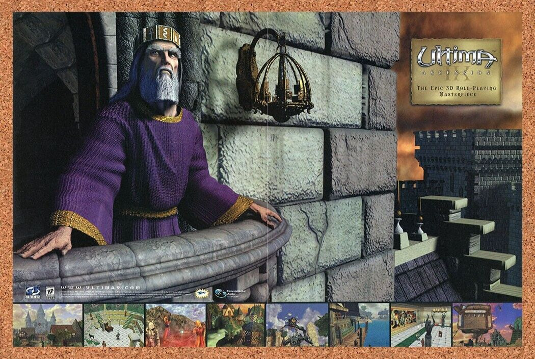 1998 Ultima IX Ascension PC Original Advertisement / Retro Wall Art v1