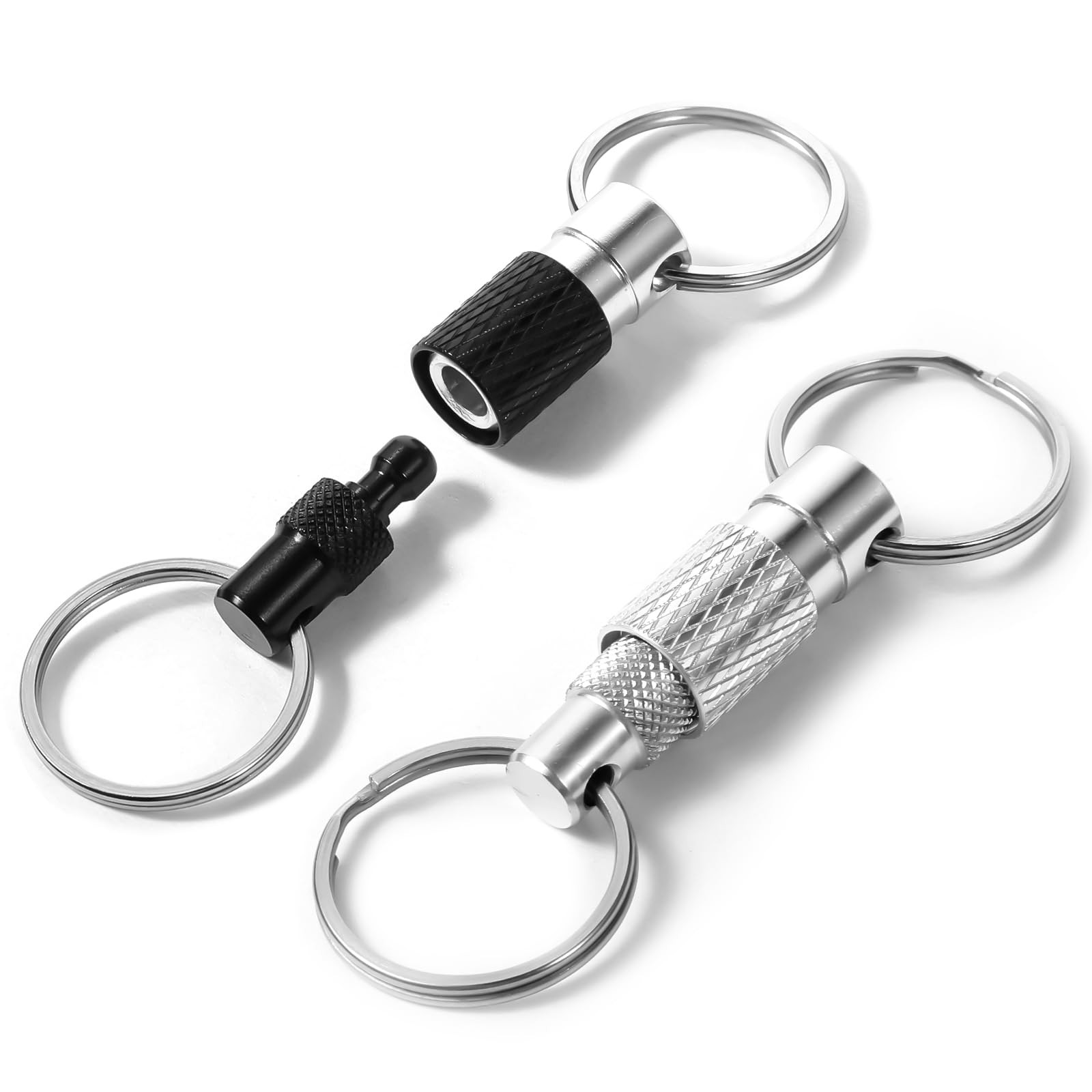 2Pcs Quick Release Keychain, Detachable Key Ring Quick Disconnect Keychain Heavy