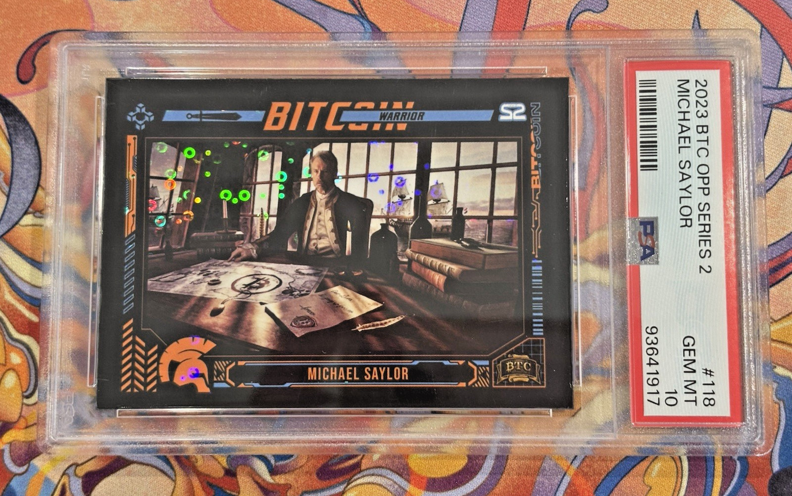 2023 Bitcoin Trading Cards S2 Michael Saylor Foil Rare /500 PSA 10