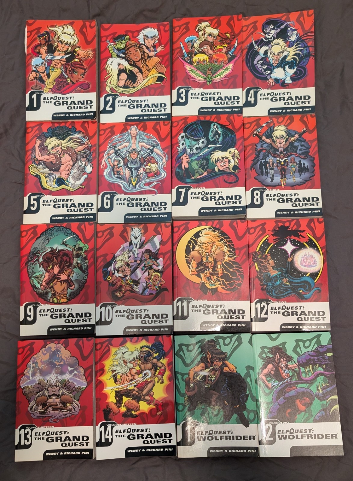 ElfQuest: The Grand Quest & Wolfrider 16 Books Manga Wendy Pini DC Domics