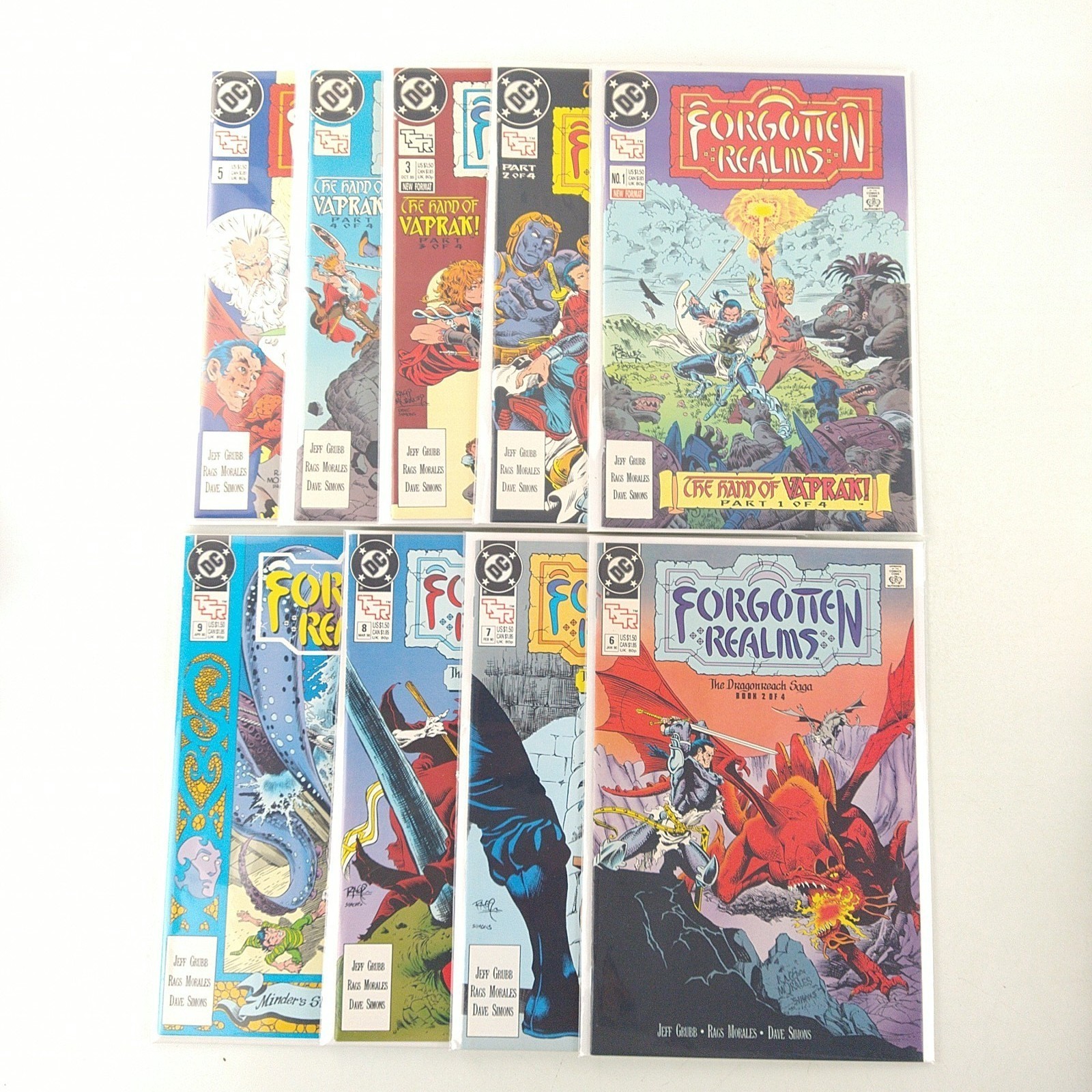 Forgotten Realms #1-9 High Grade Lot NM (1989 TSR DC Comics) 1 2 3 4 5 6 7 8 9