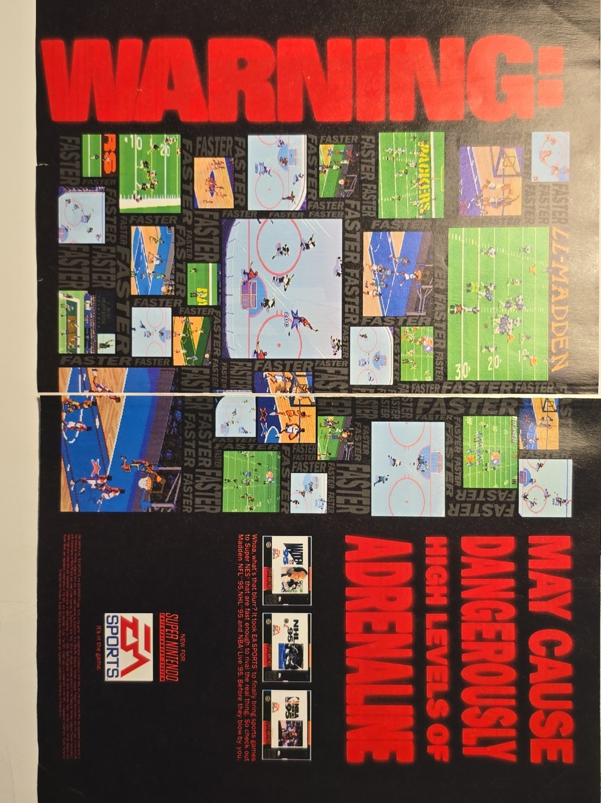 Rare Vintage 90sFootball Ad Lot EA Sports Madden Tecmo Konami Collector Ephemera