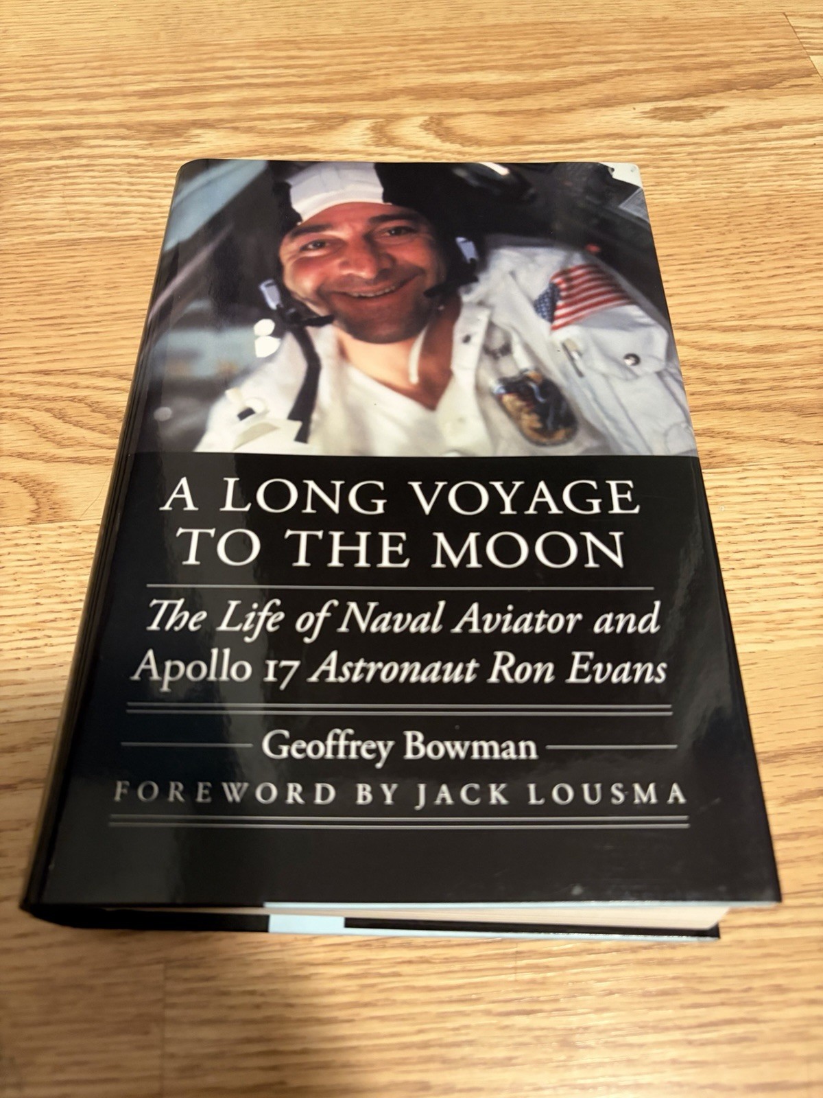 Jack Lousma Signed Hardcover Book Long Voyage Moon NASA Space Skylab Astronaut