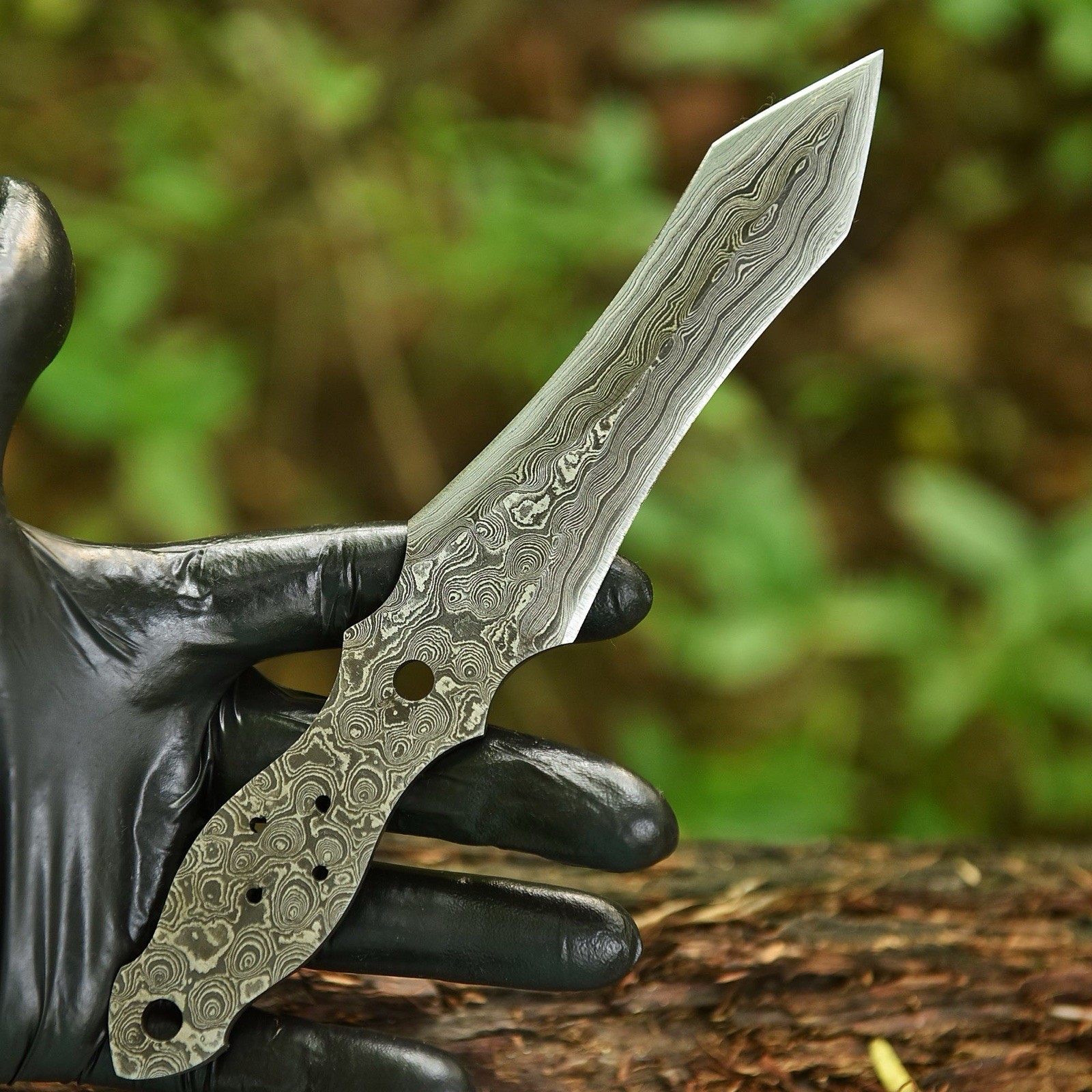 handmade Damascus Knives double edged dagger boot knife Combat Full Tang