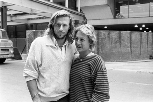 Swedish tennis player Bjorn Borg and his Romanian fiancee Maria- 1980 Old Photo