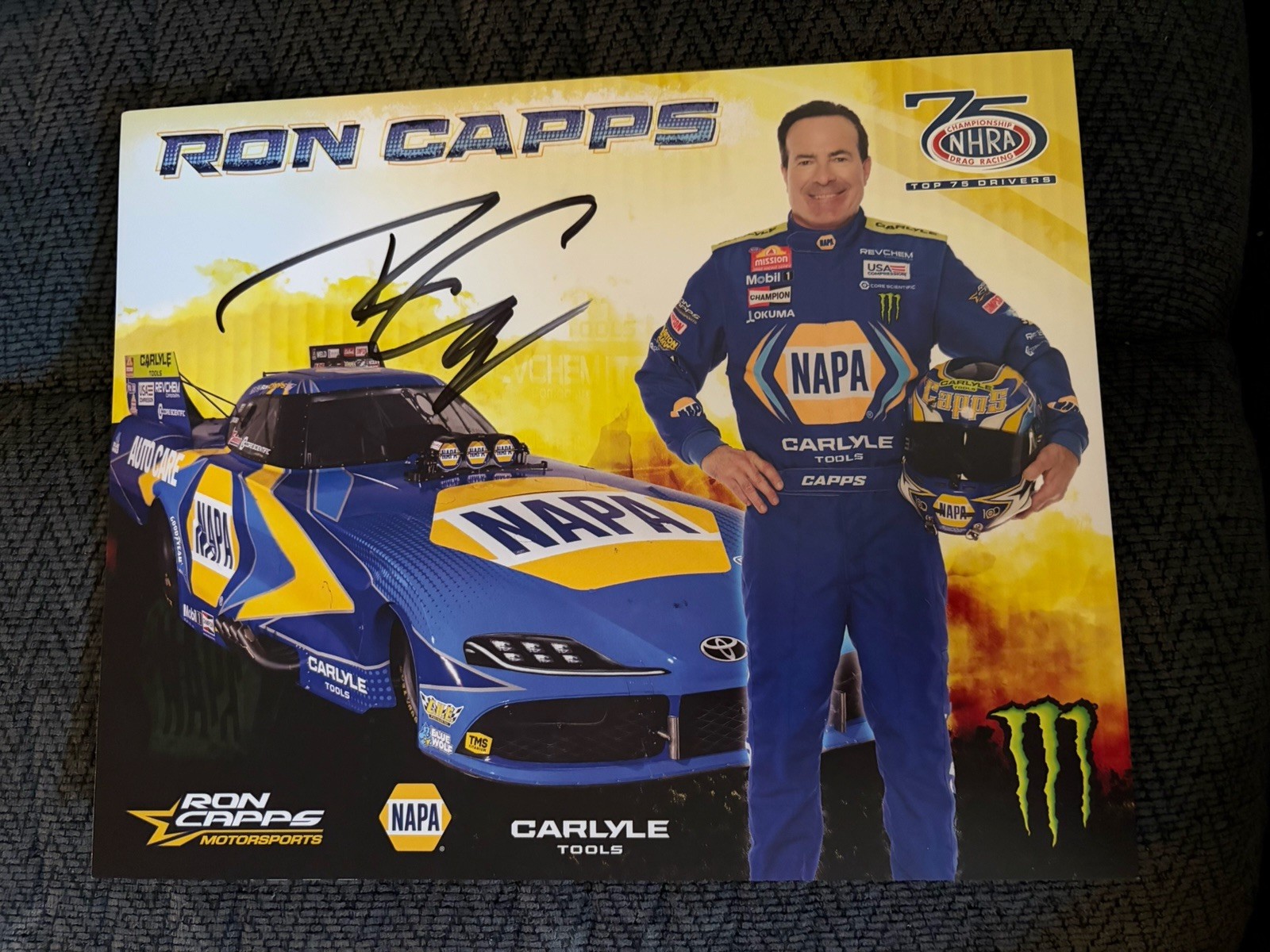 Ron Capps 2026 NHRA Signed Post Promo Hero Card Drag Racing