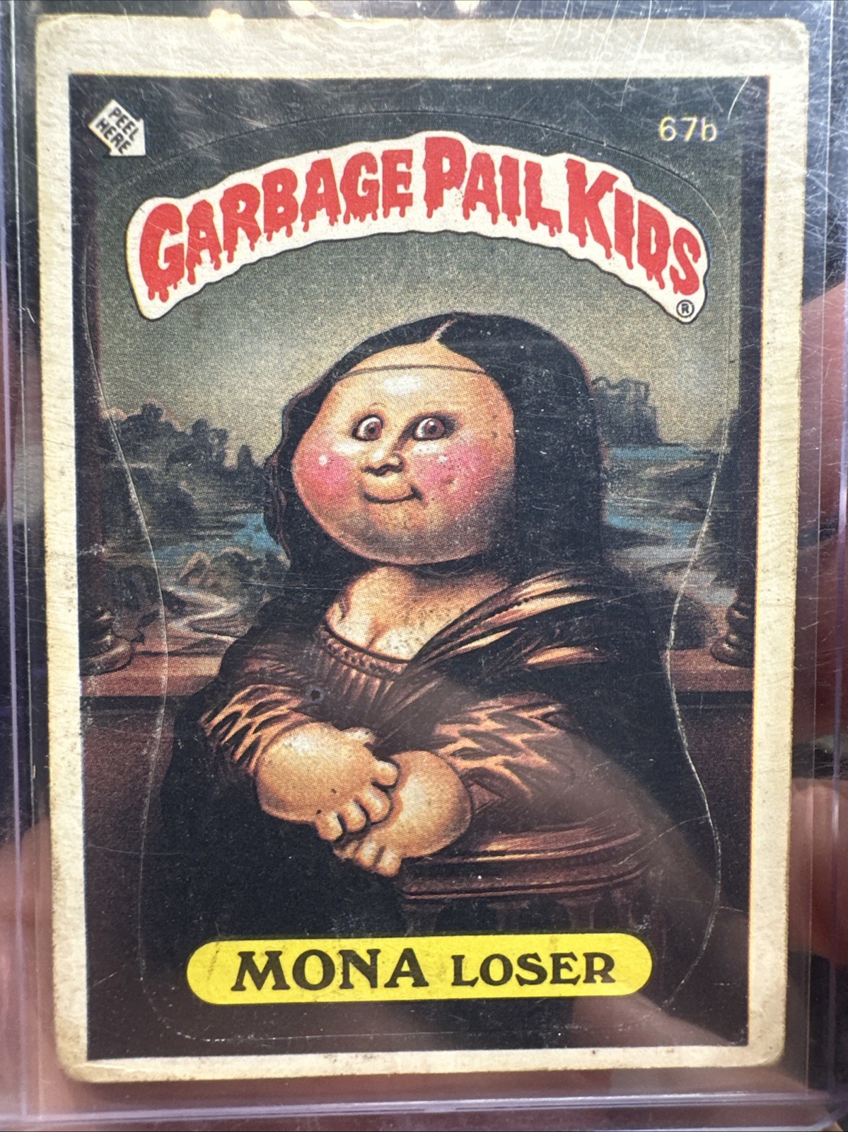 Rare 67b Matte Mona Loser TESSIE GPK 1985 Topps Garbage Pail Kids Series 2 OS2