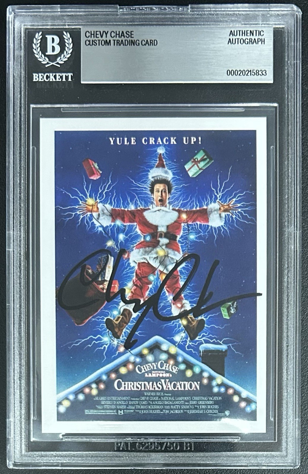 Chevy Chase Signed Christmas Vacation Custom Trading Card BGS BAS AUTO