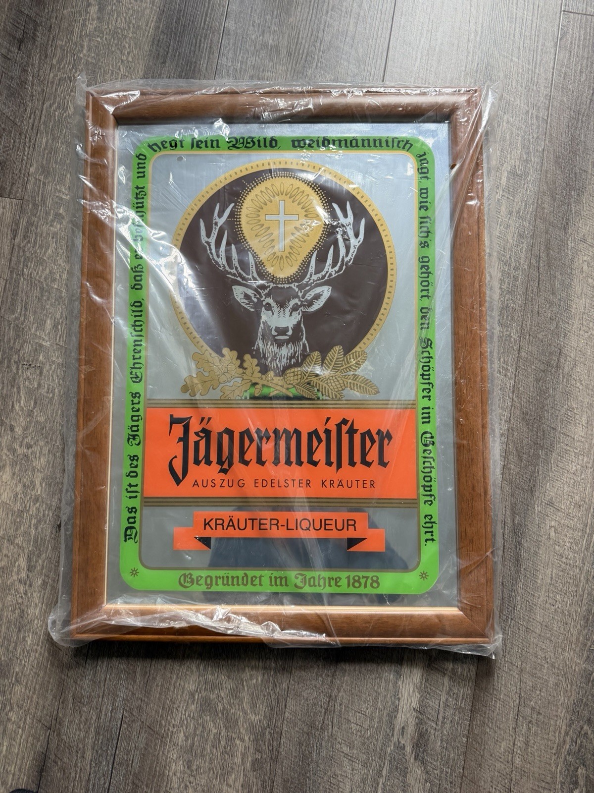 Vintage Jägermeister Mirror Sign Bar 22x16