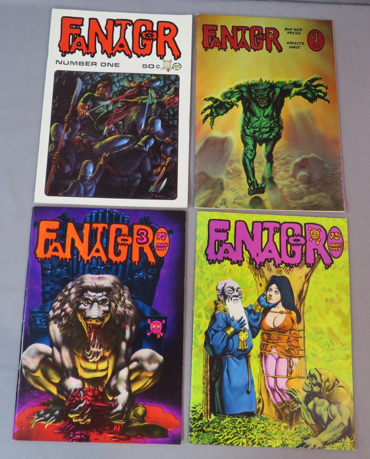 FANTAGOR #1 2 3 4 Full Run Nice Shape Last Gasp Underground Comics 1970 Corben