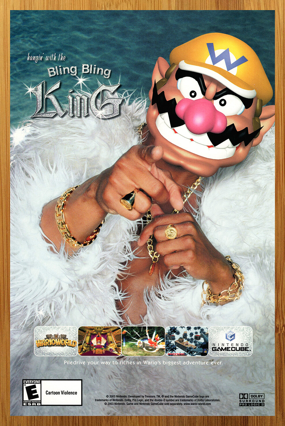 2003 Wario World Nintendo Gamecube Print Ad/Poster Authentic Official Promo Art