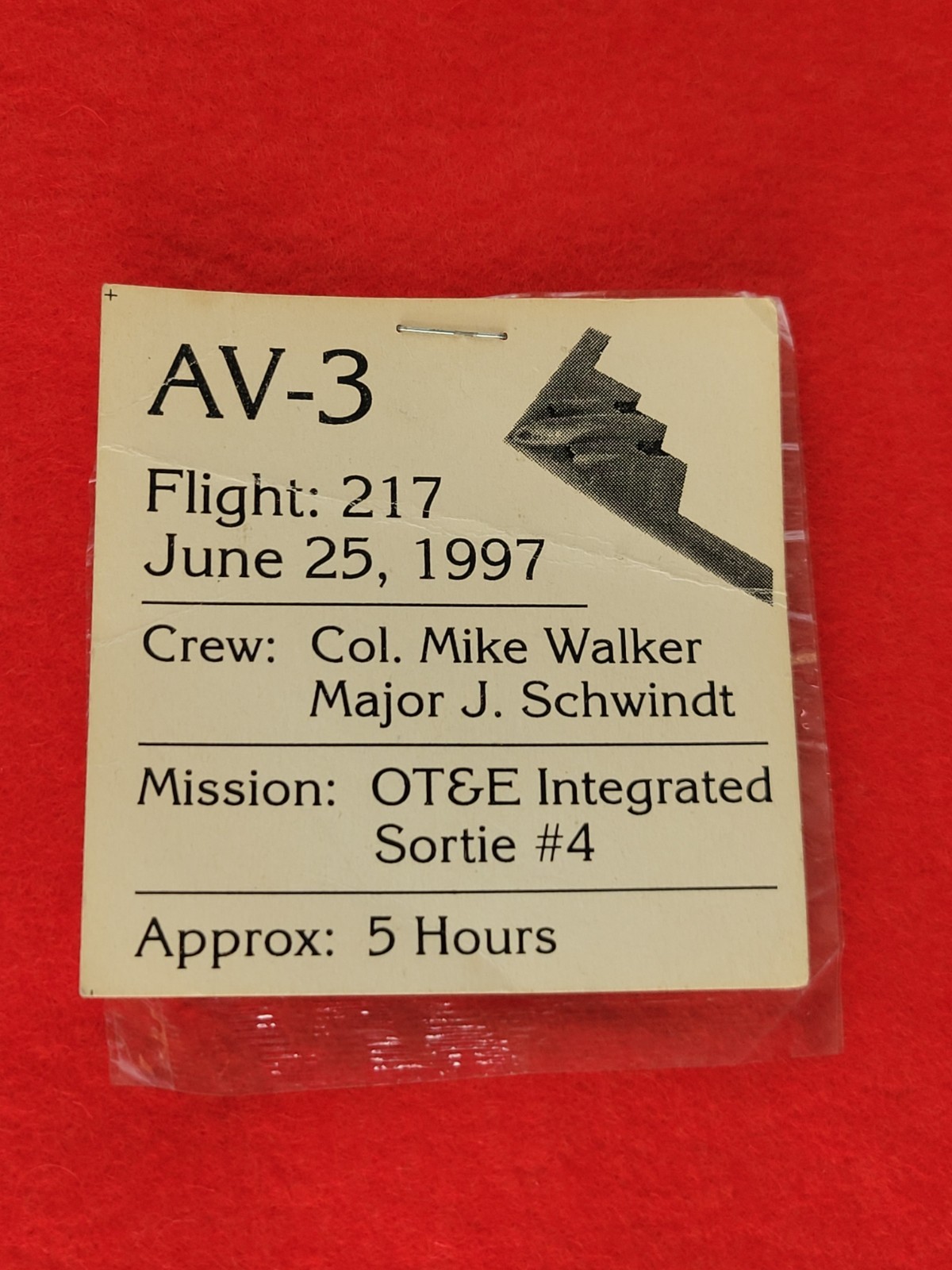 Rare USAF Northrop Grumman B-2 Spirit Test Team Serialized Challenge Coin AV-3