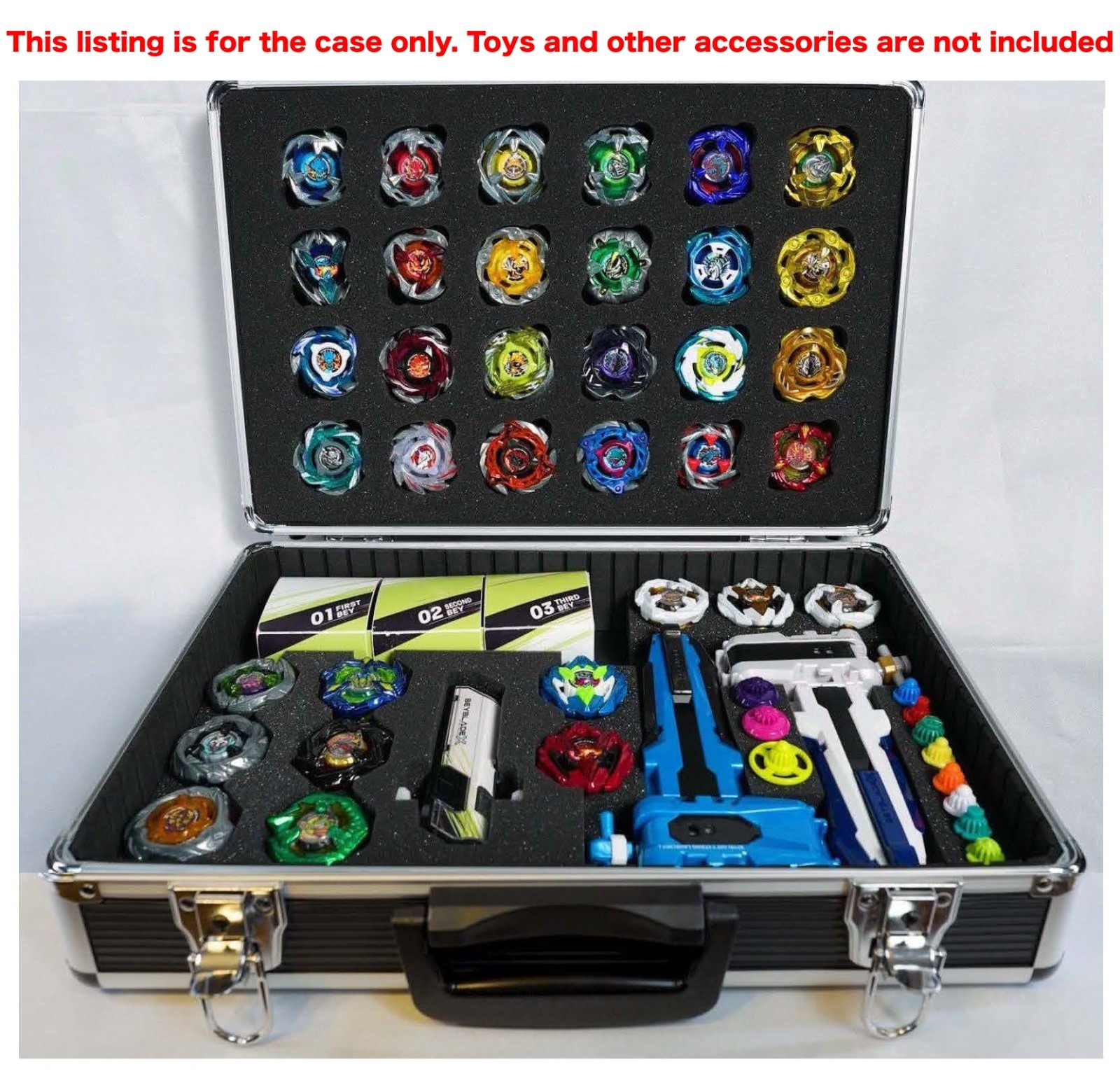 Dream Box Beyblade X Storage Case Box Fits 30 Tops & 2 Launchers Collectors New