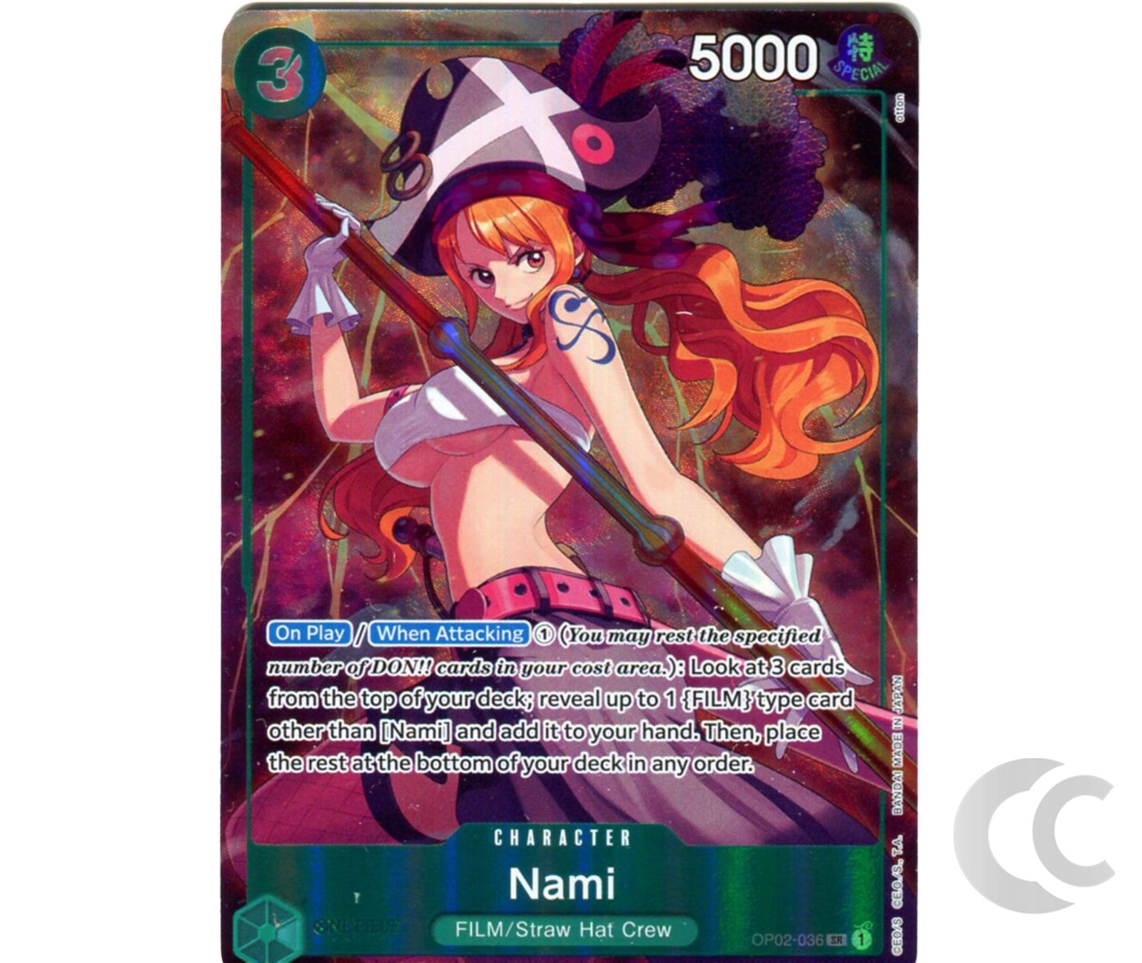 Nami OP02-036 Premium Card Collection Alt Art ONE PIECE Card Game English NM