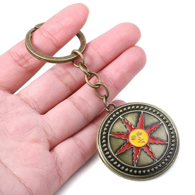 Brand New Dark Souls Sunlight Shield Metal Keychain