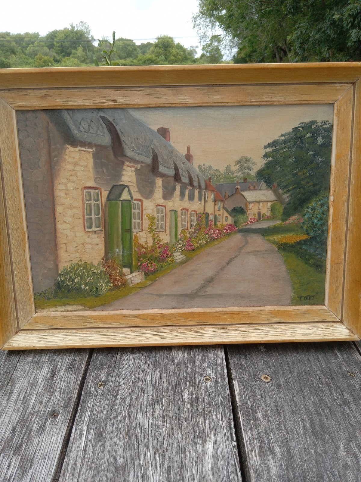 Vintage Handpainted in Oil Isle Of Wight,  Winkle St.  Framed  Signed TOTS