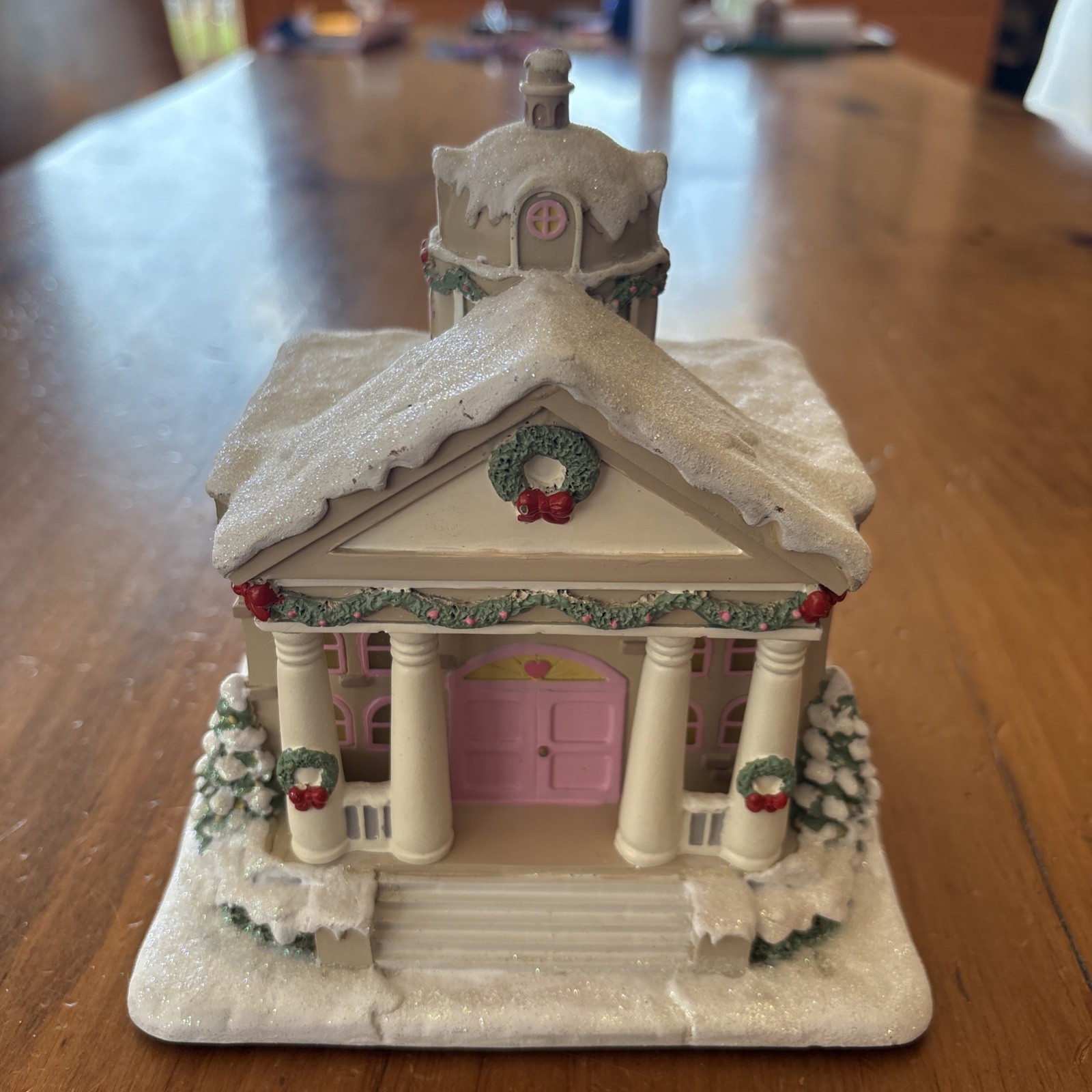 Rare Hawthorne Village Precious Moments Christmas Building CARING COURTHOUSE