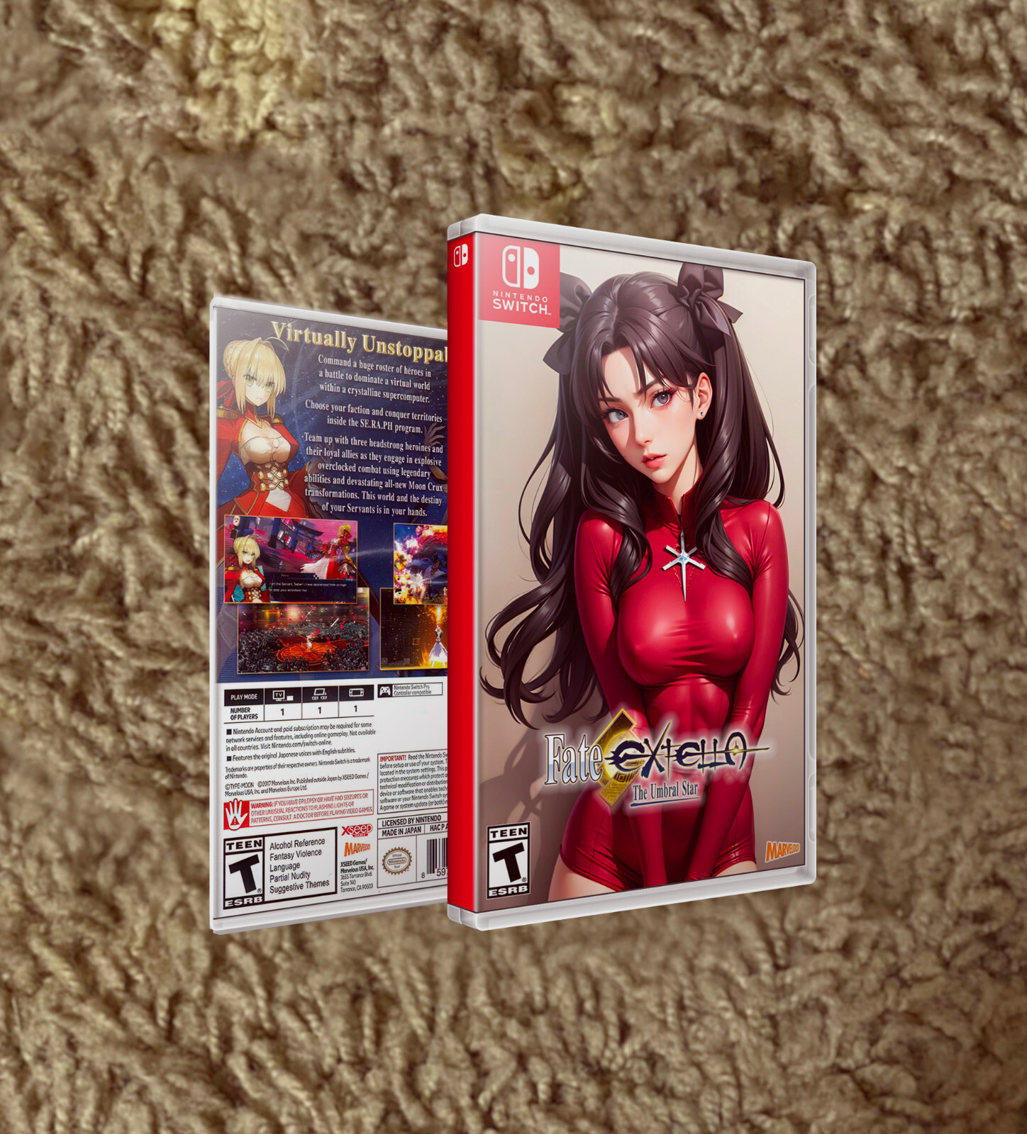 Fate Extella The Umbral Star CUSTOM D. SIDED COVER ART & CASE ONLY