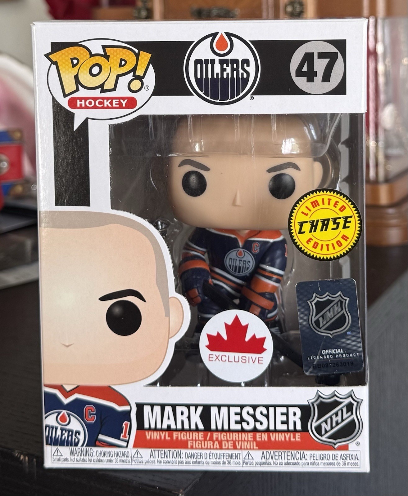 CHASE Funko Pop Hockey: MARK MESSIER w/Stanley Cup #47 Edmonton Oilers