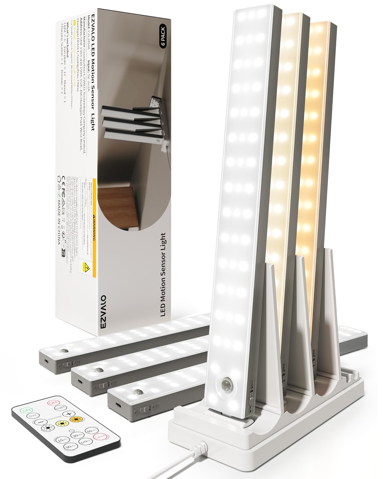 13inch Under Cabinet Lighting With Charging Station, 3200mah Rechargeable