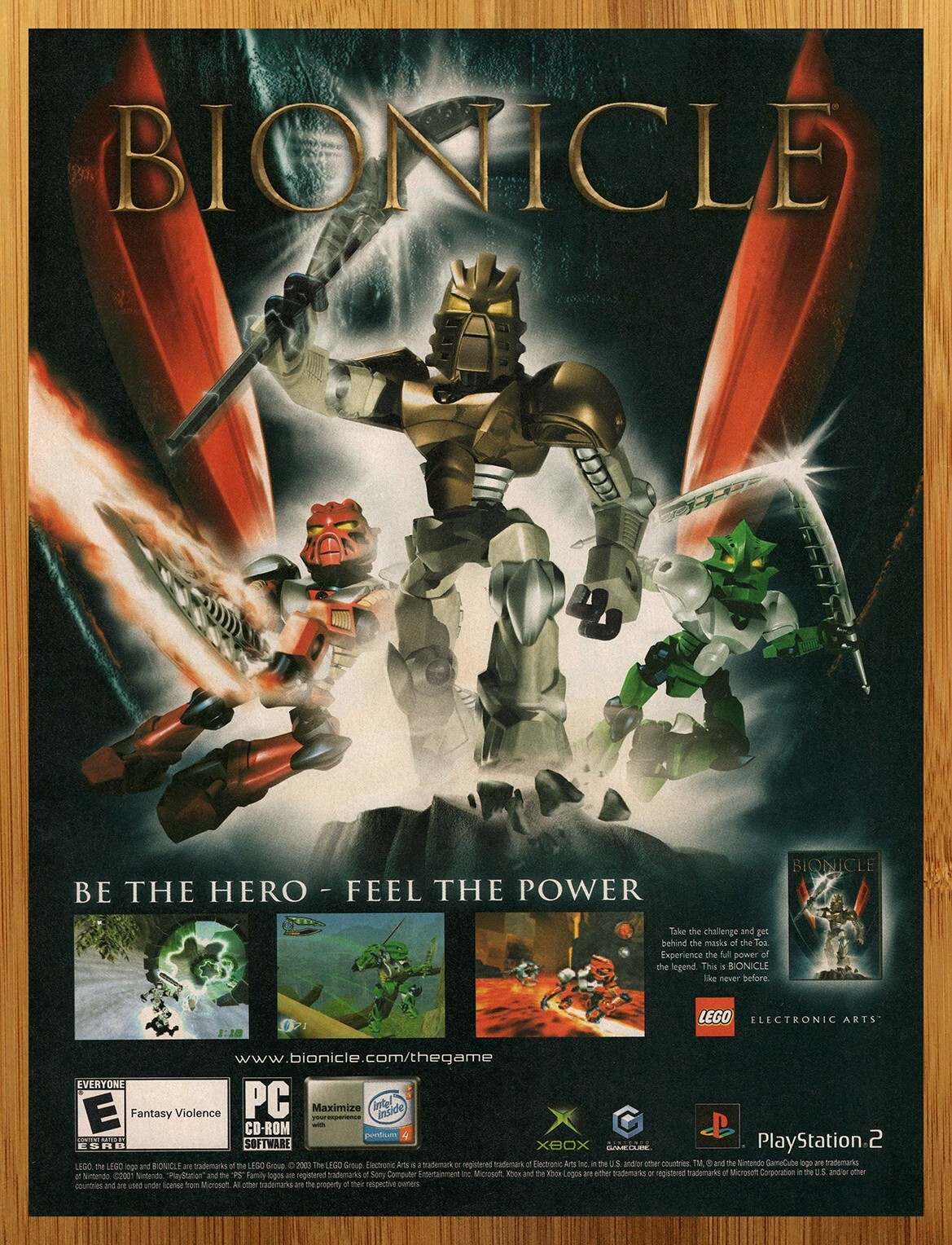 2003 Bionicle Playstation 2 PS2 Xbox Gamecube PC Print Ad/Poster Game Promo Art