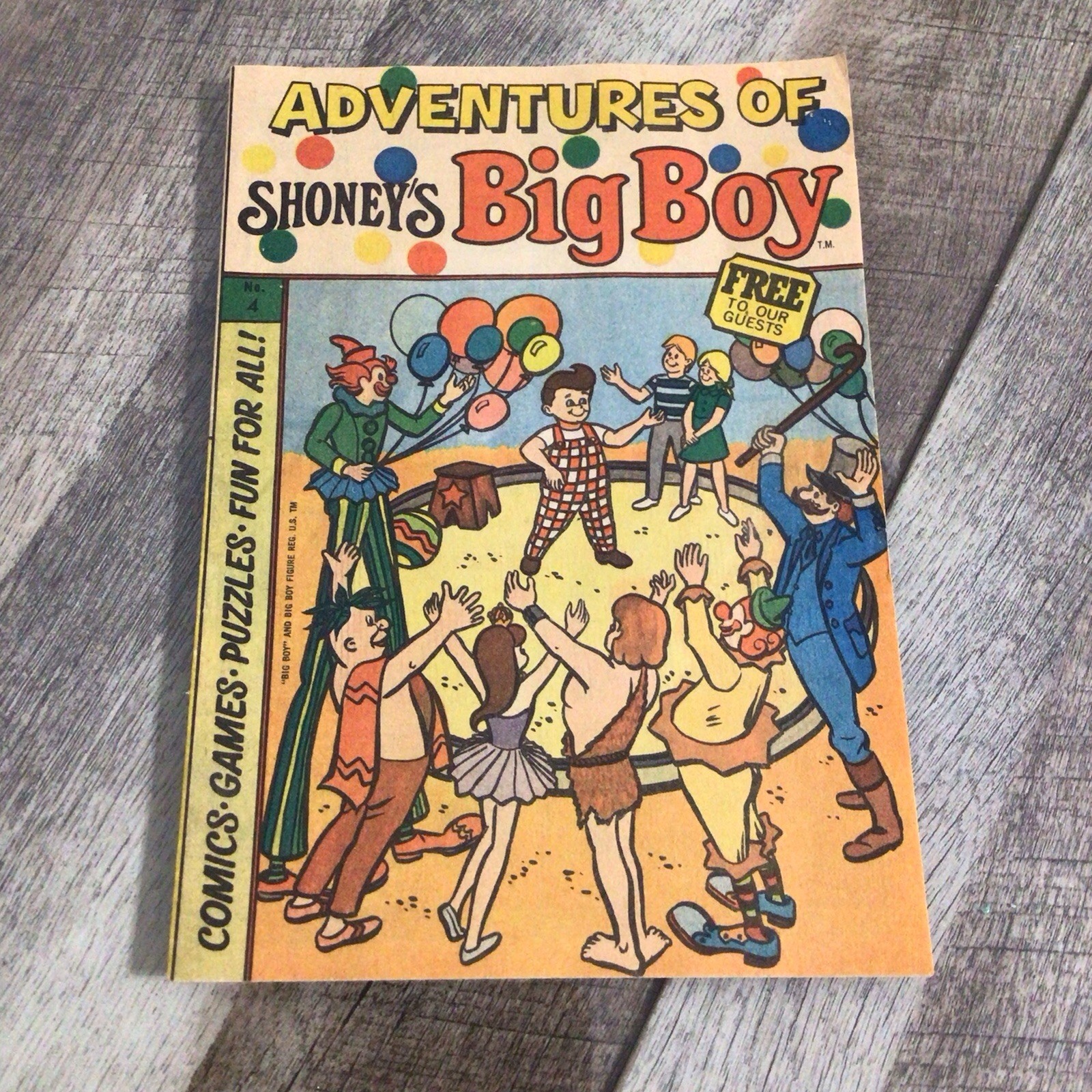 Vintage Adventures of Big Boy Comic Book Restaurant Promo #4 1977