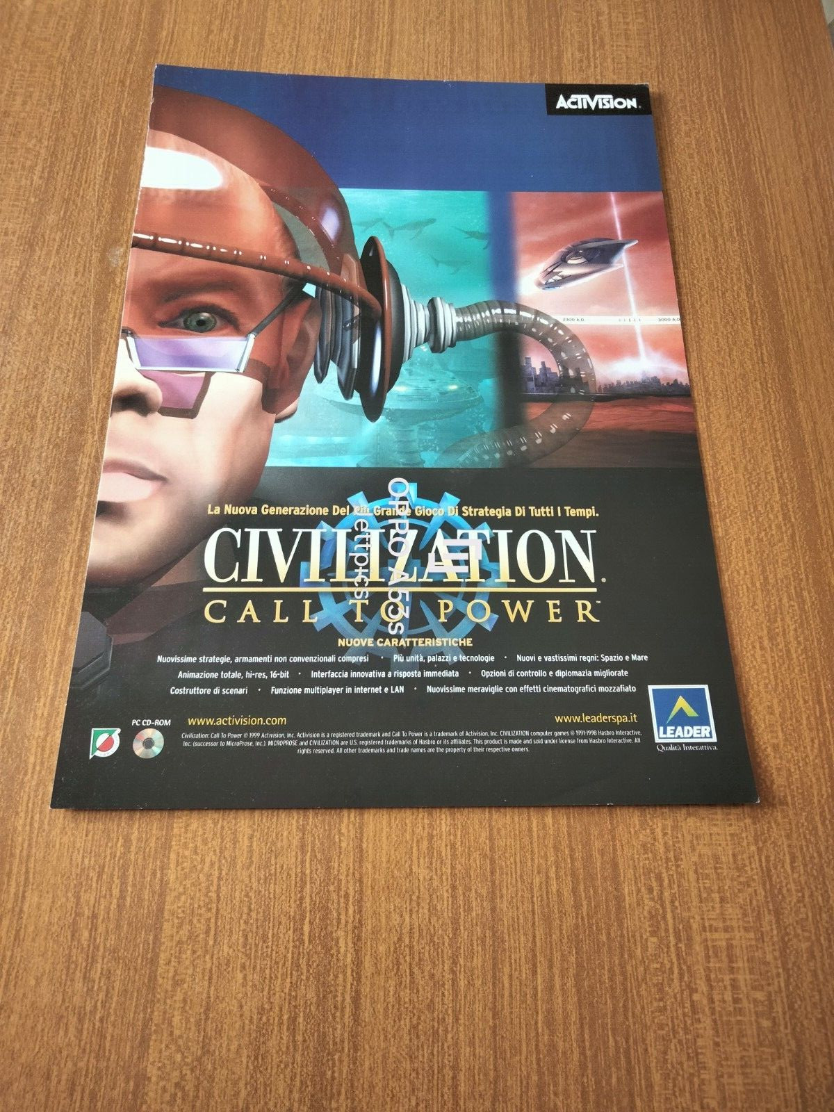 1999 CIVILIZATION CALL TO POWER VIDEO GAME ACTIVISION VINTAGE ADVERTISING