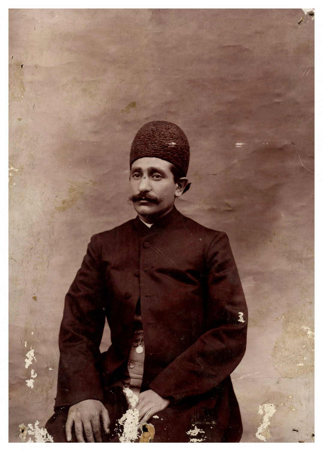  Portrait of Qajar elite, Sultan Abdul Hamid, Tehran, Persia Late Qajar period,