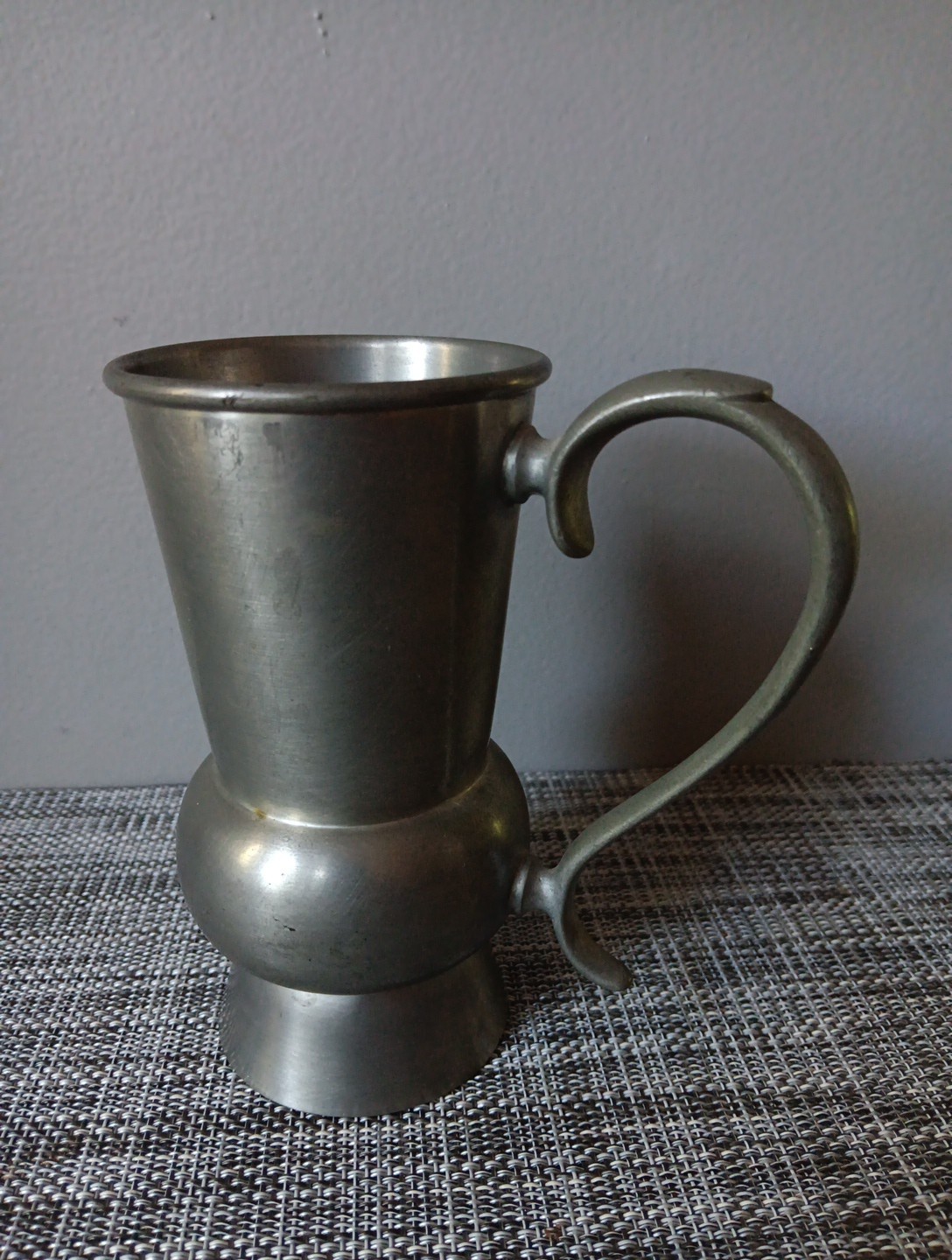 Vtg Scottish Thistle Measure Pewter Mug 1864