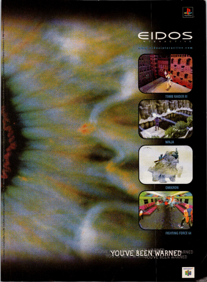 Eidos Interactive PlayStation Nintendo 64 Vintage Promo Print Ad 1998 Tomb