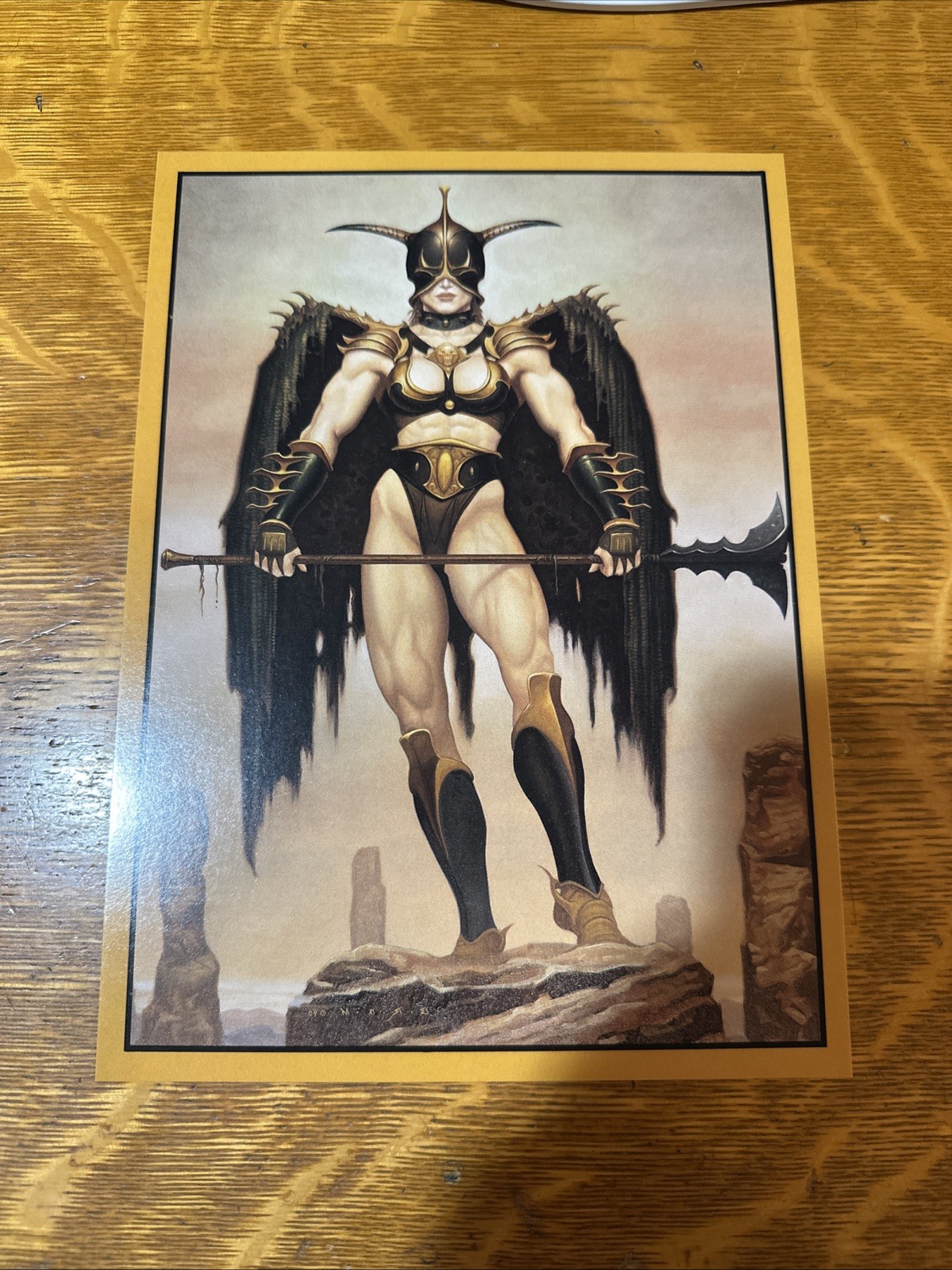 1991 TSR AD&D RARE Promo Trading Card #746 Dark Sun / Brom Fantasy Art NEEVA