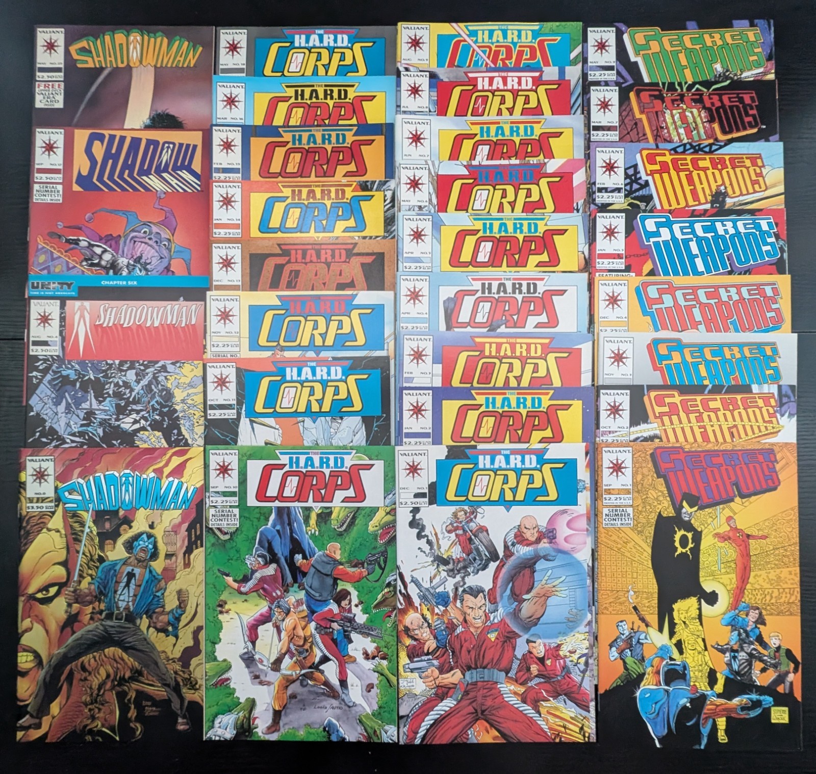 Valiant Comics Lot 29 H.A.R.D. Corps Secret Weapons Shadowman VF-NM 1990s