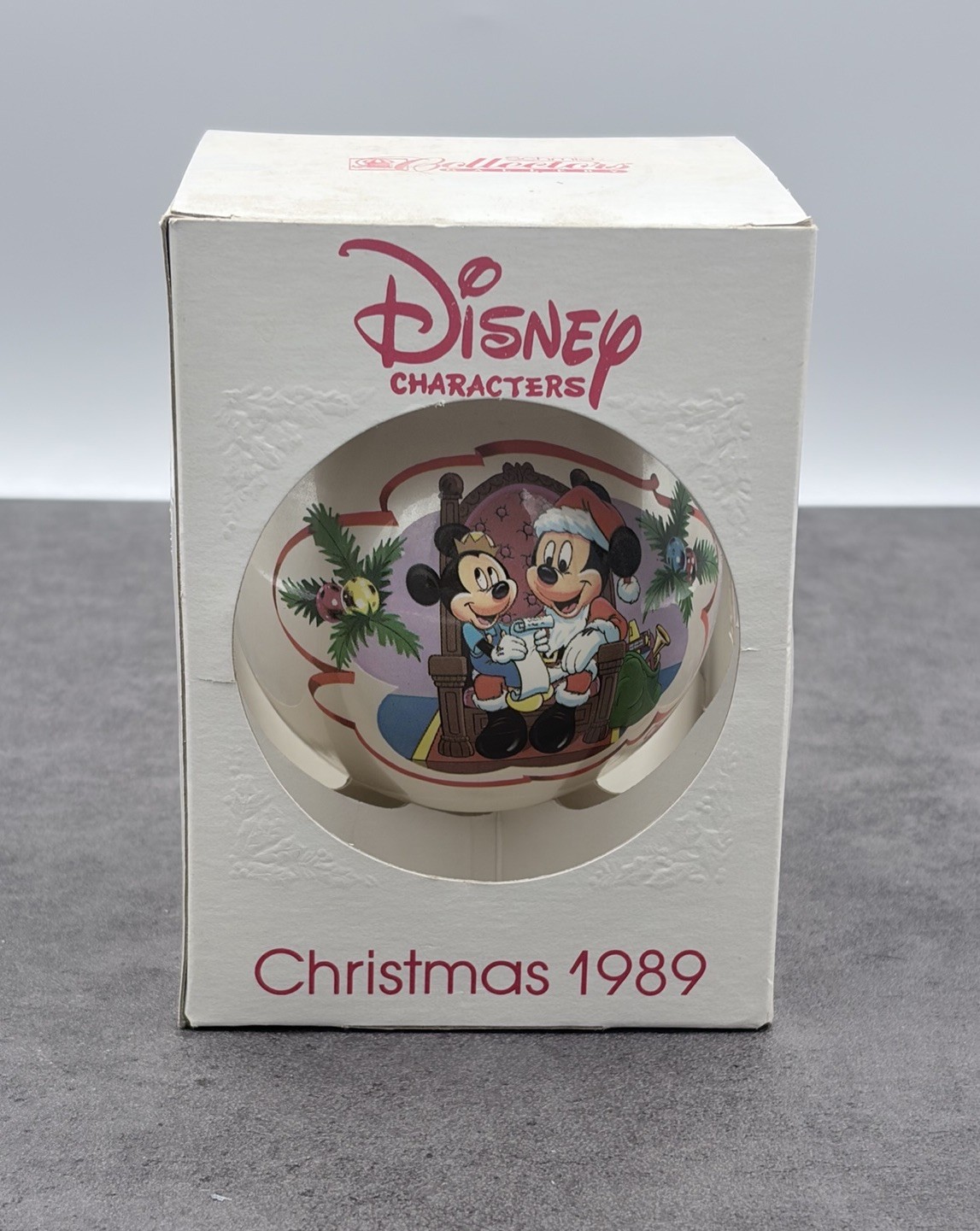 Vintage 1989 Disney  Mickey Mouse Merry Mickey Claus Christmas Ornament  1989