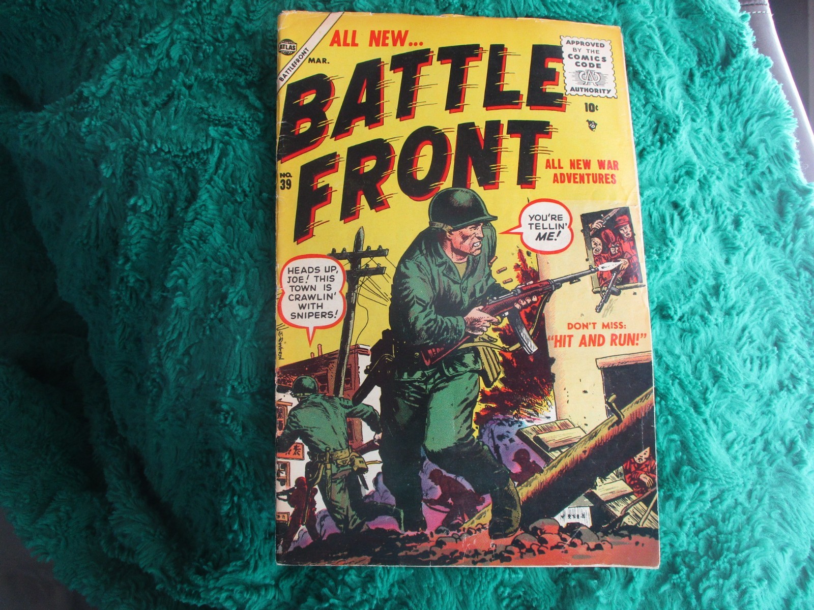 Battle-Front Comic 10 Cent Atlas - Vol 1 No 39 Mar 1956 Scarce FS