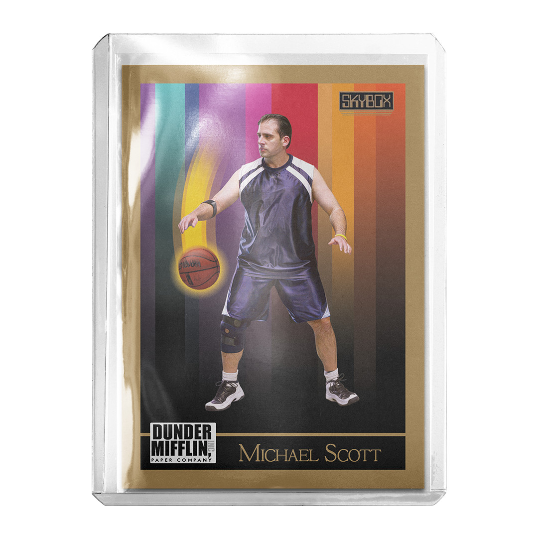 Custom The Office Michael Scott Novelty 1990 Skybox Basketball Card