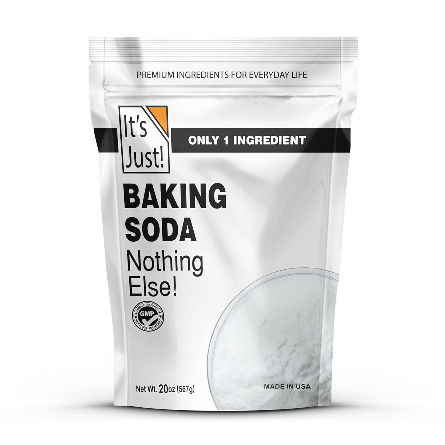 Its Just-baking Soda 100% Pure Sodium Bicarbonate Aluminum Free 1.25 Pounds new