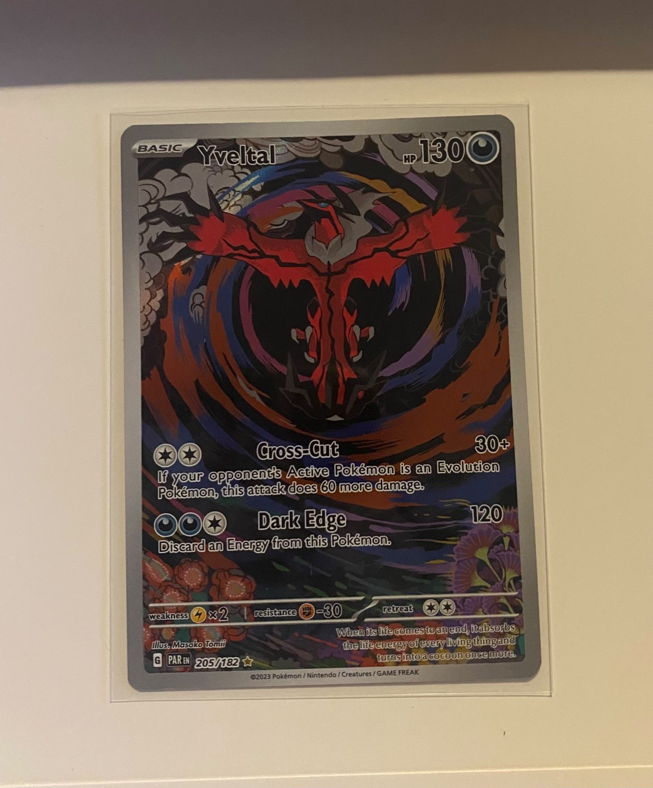 Pokémon TCG Yveltal Paradox Rift Illustration Rare Card 205/182 Mint Condition 