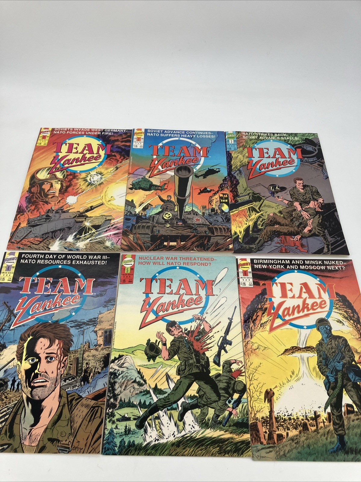 First - Team Yankee # 1, 2 3 4 5 6 (1987) - Complete Series - Ships Fast