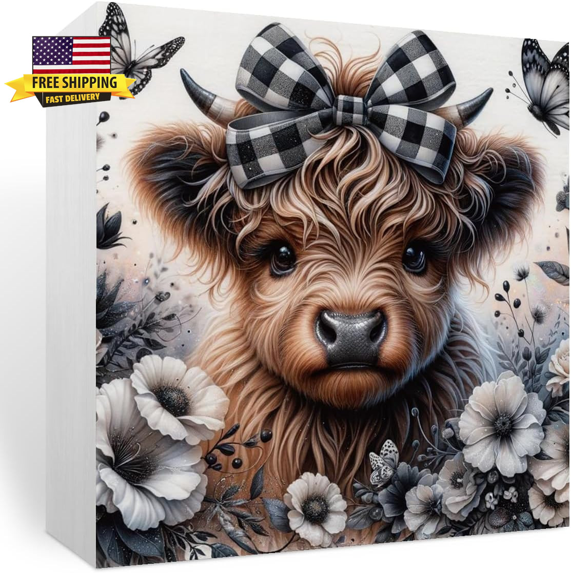 Highland Cow Decor, Highland Cow Bathroom Decor, Highland Cows Gifts, Rustic Woo