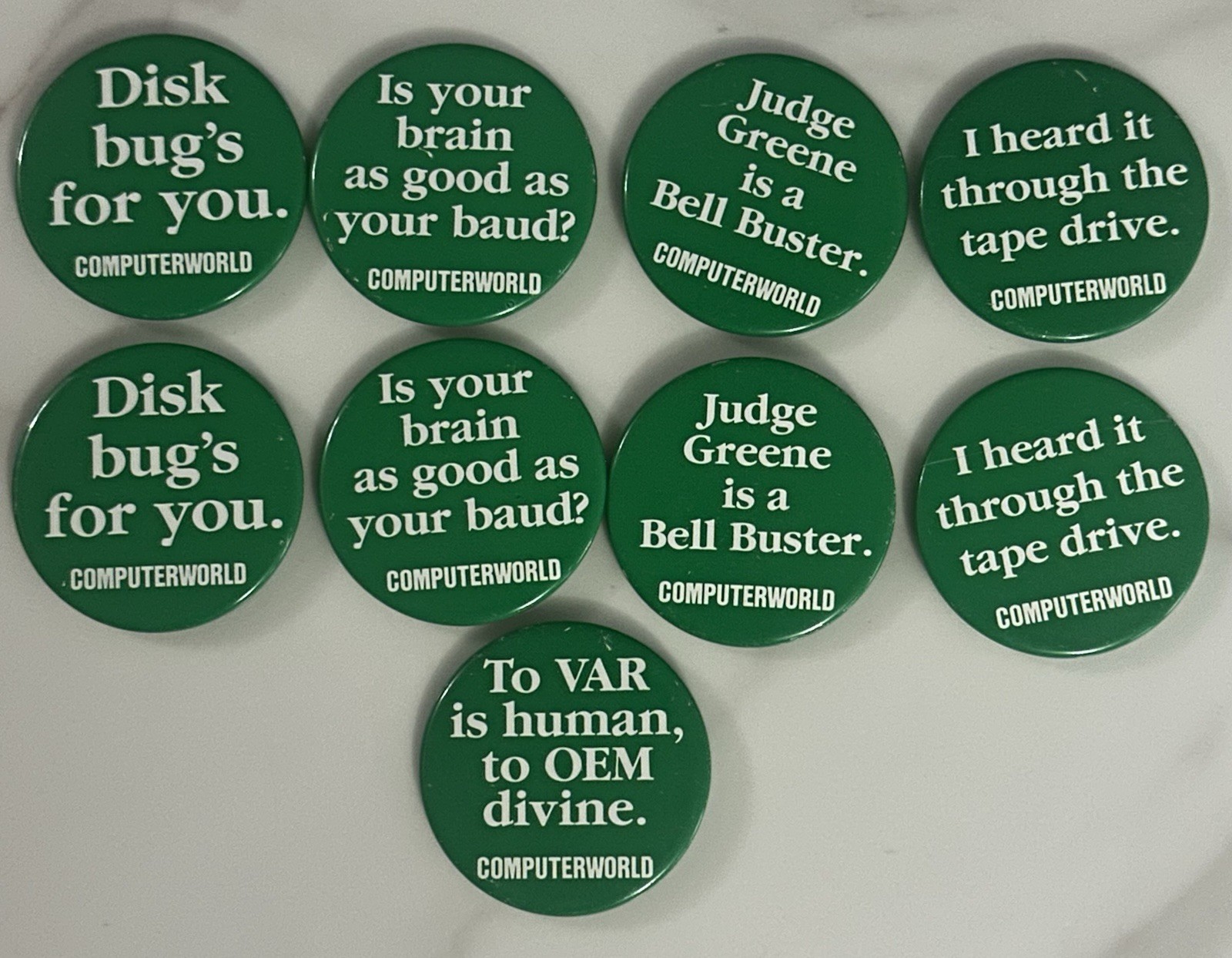 9 Computerworld Computer Humor Computer Dialogue PC Humor 7 - 2.25” Pinbacks