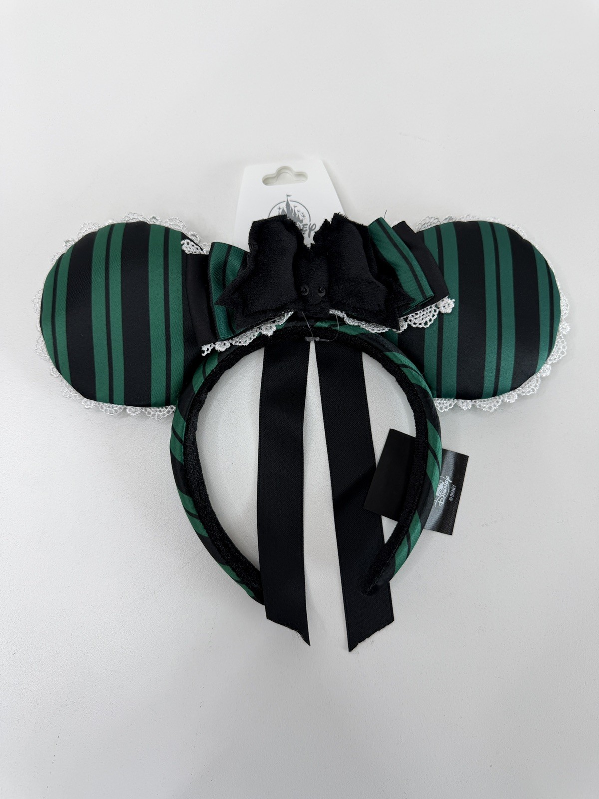 NEW Disney Parks 2025 Haunted Mansion Ghost Host Green & Black Ears Headband