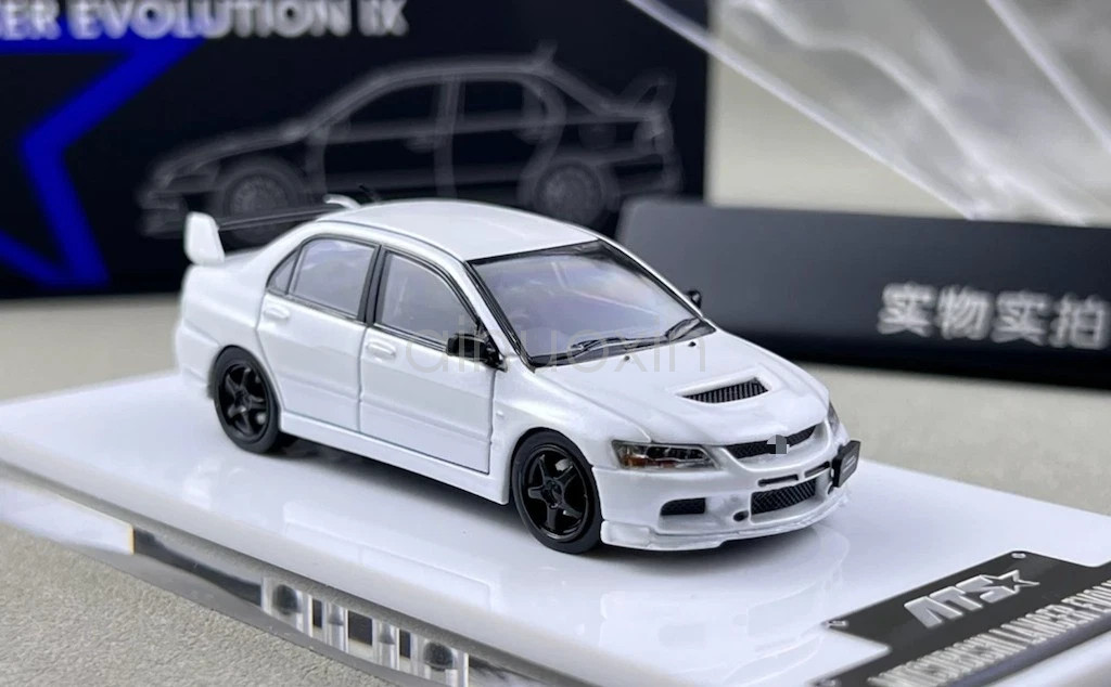 ATS 1:64 White Lancer Evolution EVO IX 9 Sport Model Diecast Metal Car