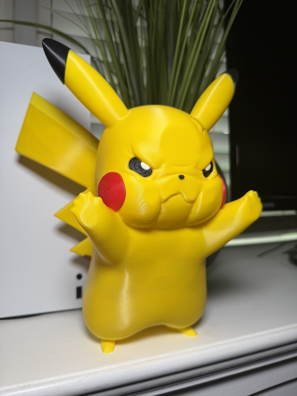 NEW ** LARGE ** Trapped Grumpy Window Pokémon Pikachu 10” 3D Print ⚡️