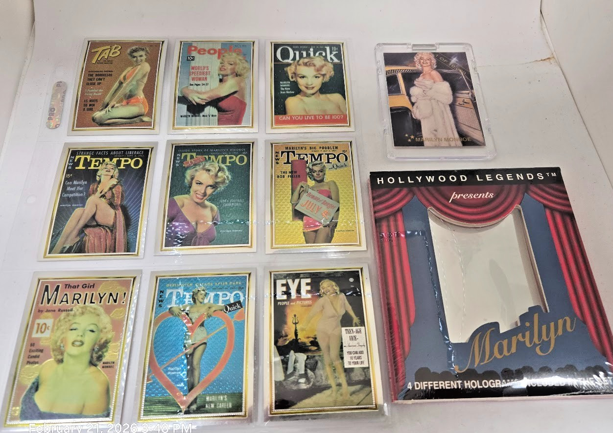1993 Marilyn Monroe Collector Lot 9 + 1993 National Promo + Hollywood Legend set