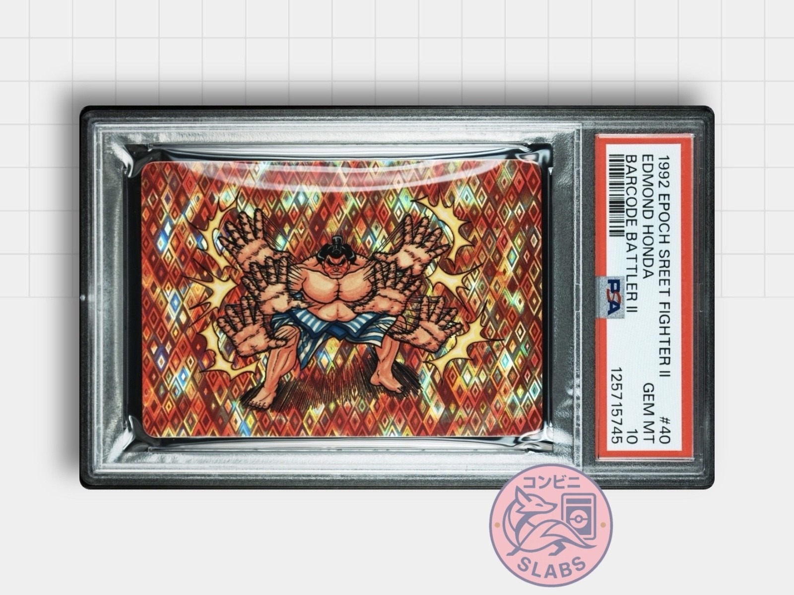 PSA 10 GEM - 1992 Epoch Street Fighter II Barcode Battler HONDA Nintendo POP 1